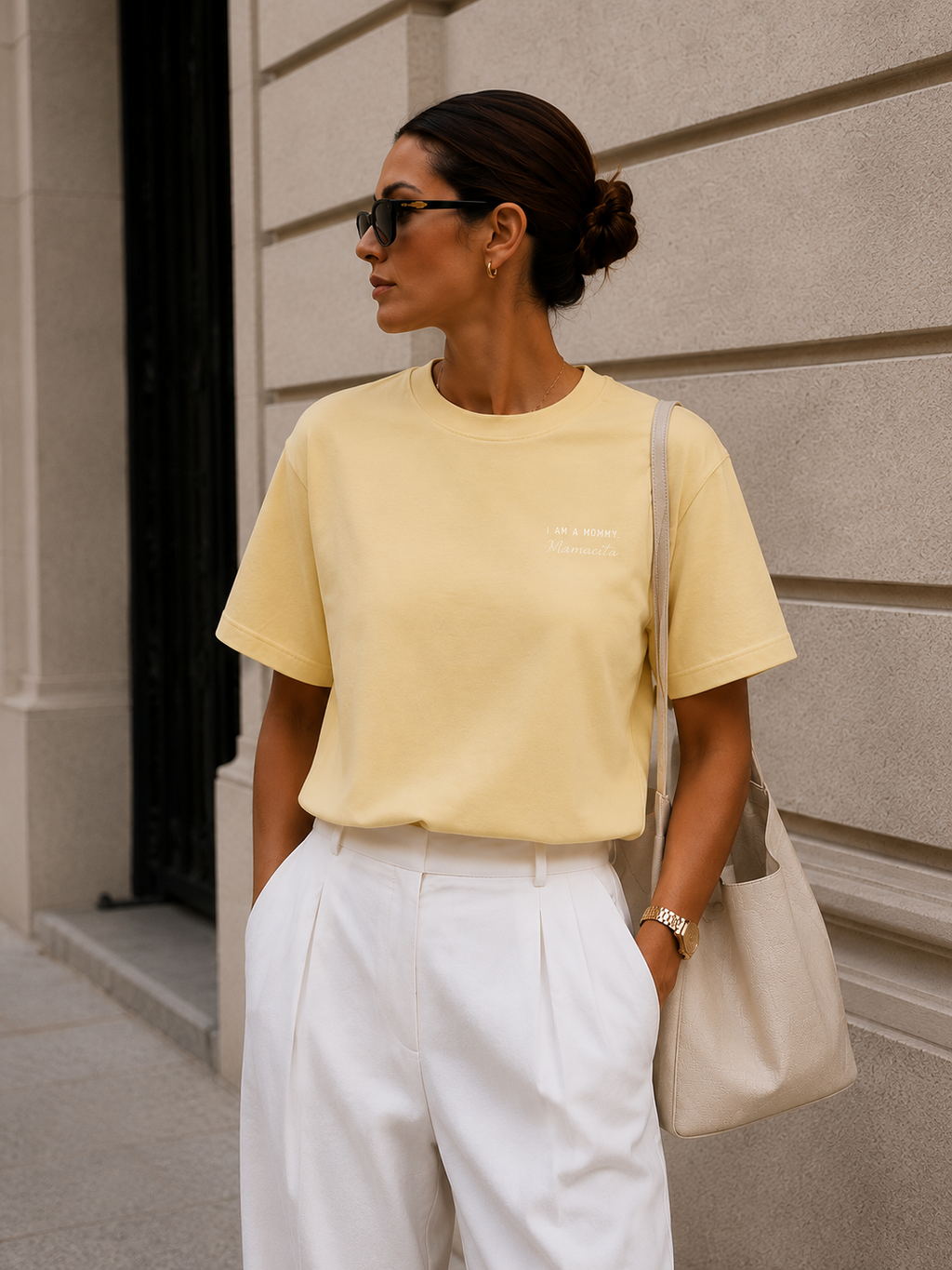 T-Shirt MAMACITA Butter Yellow – Poodle Club Seitenansicht