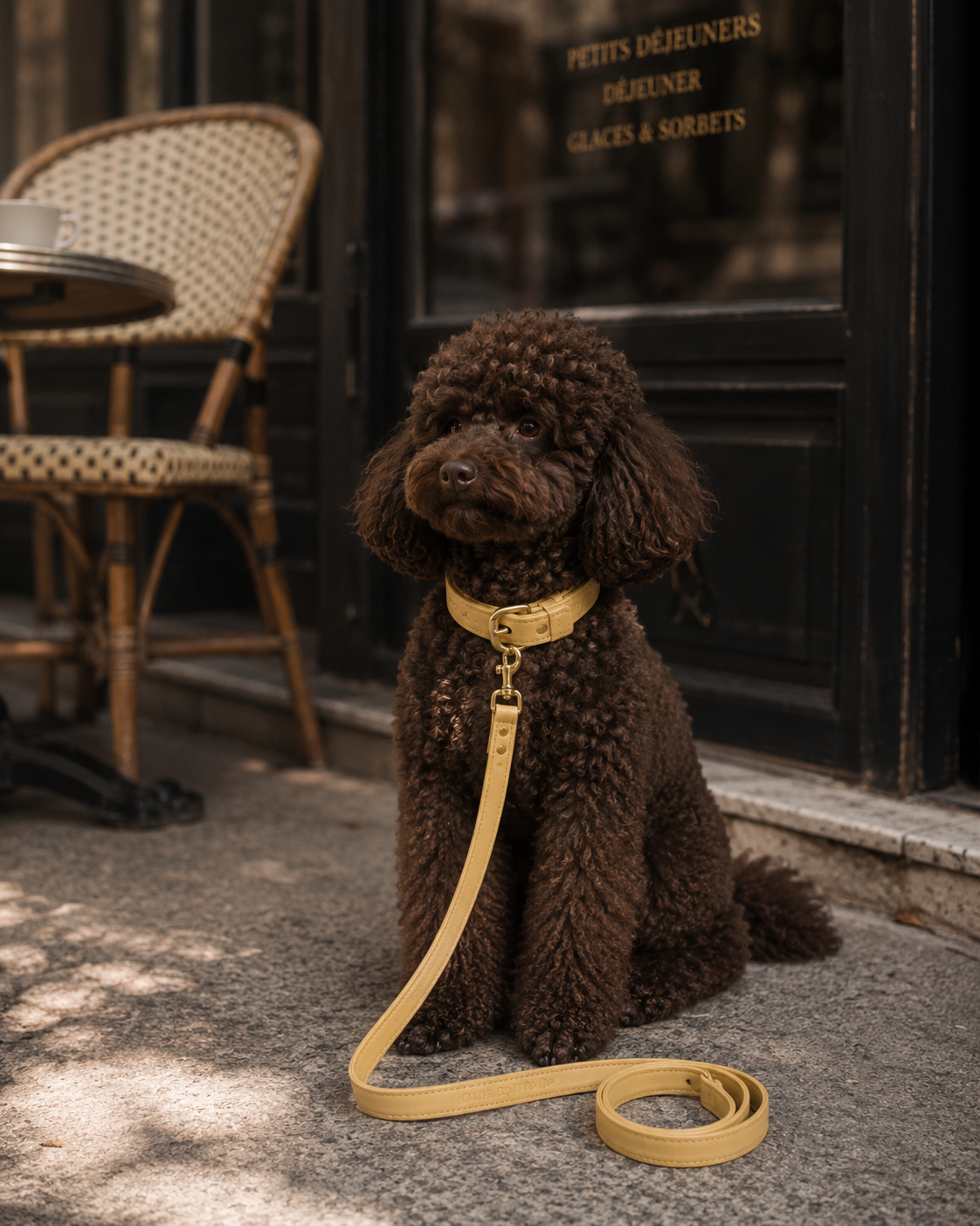 Belle Époque Set | Halsband & Leine - Butter Yellow