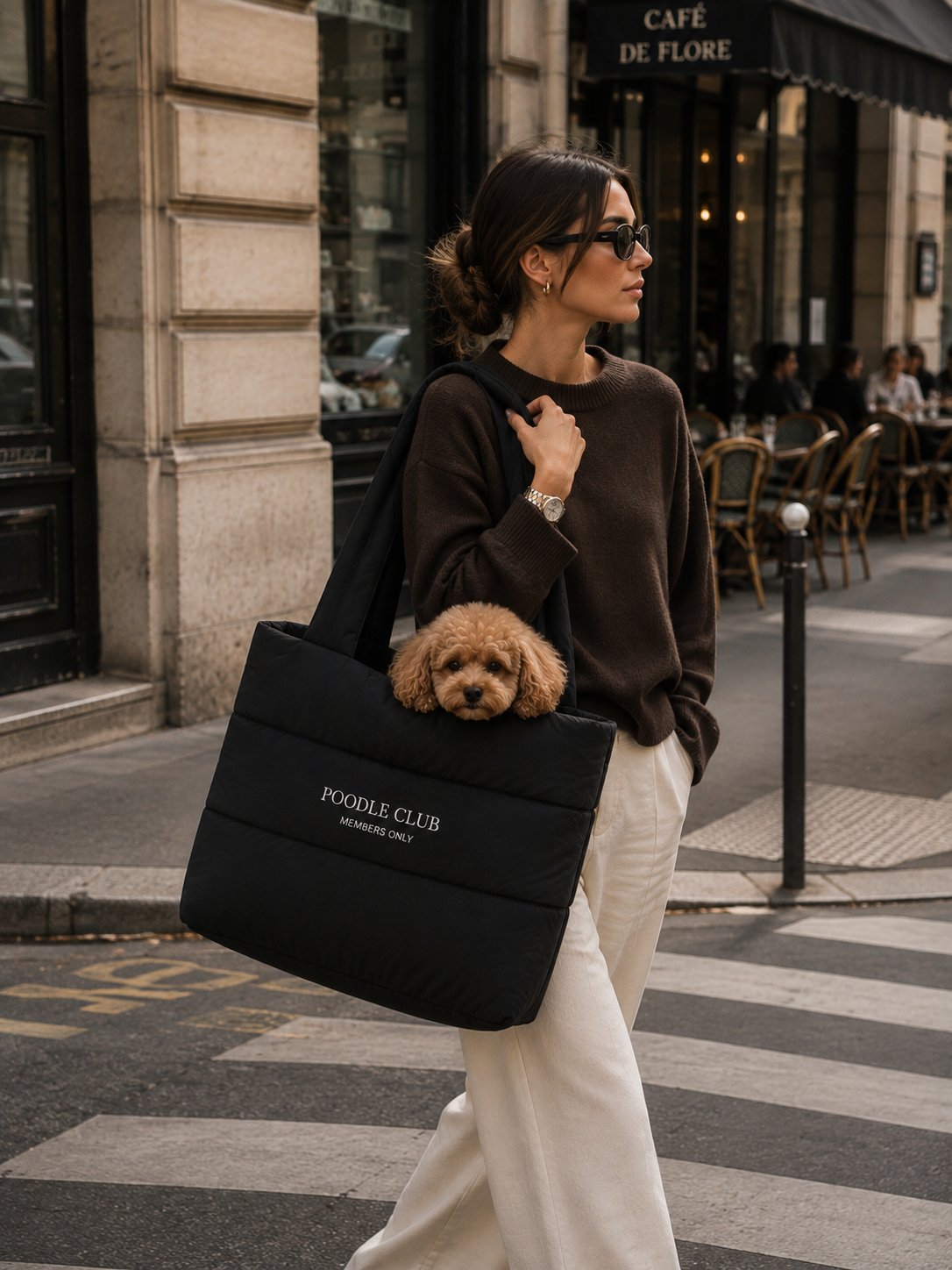 La Tote gesteppte Tote Bag – Poodle Club Farbvarianten
