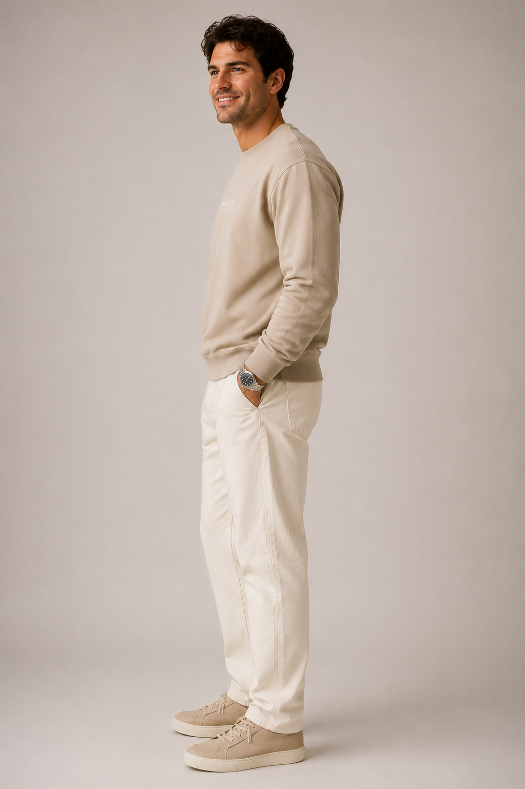 SIGNATURE Sweatshirt - beige – Herren