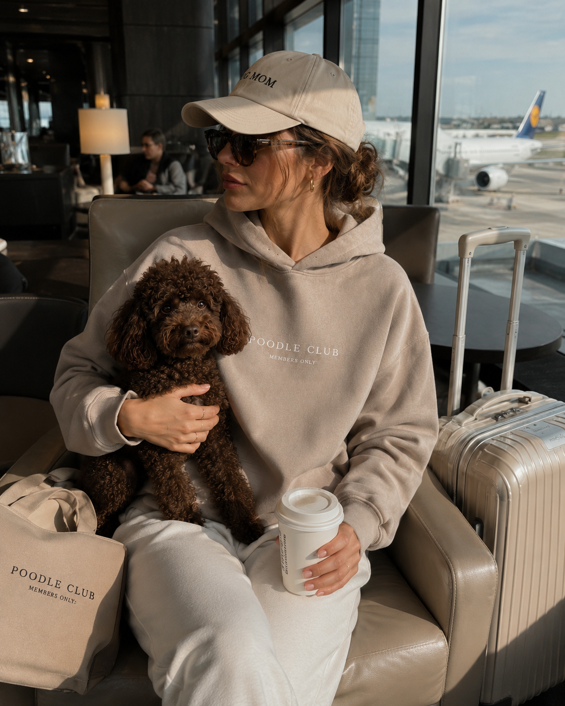 LE CLUB Hoodie - stone beige – Damen