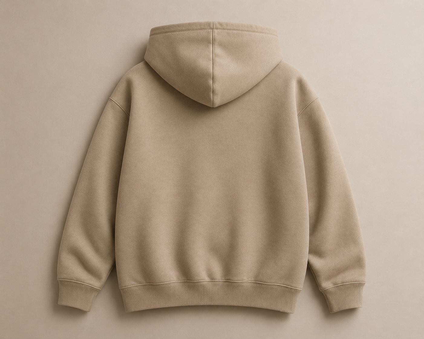 LE CLUB Hoodie Beige Herren – Poodle Club Nahaufnahme Material