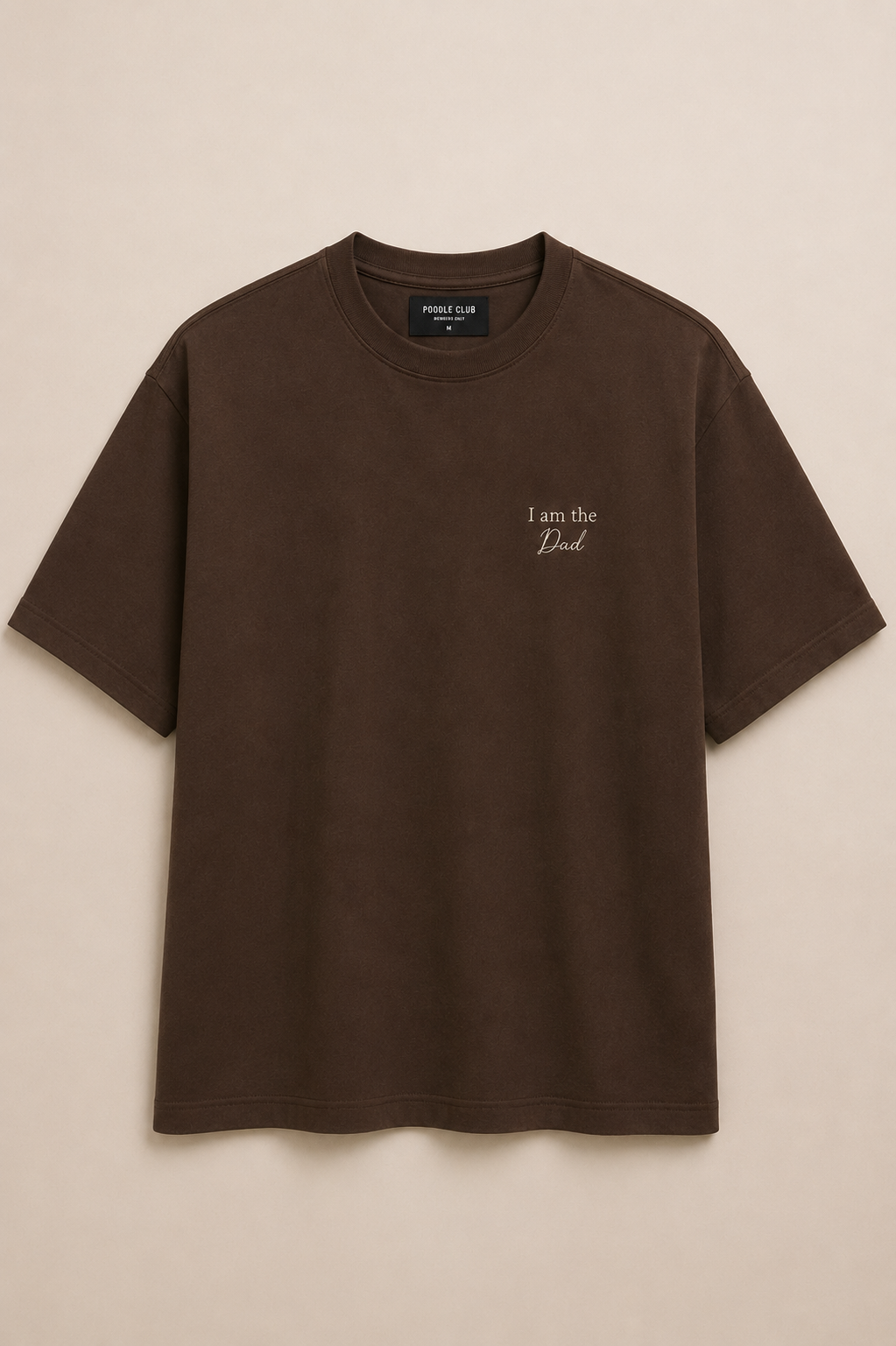 T-Shirt DAD Chocolate Brown – Poodle Club Herren Shirt Seitenansicht