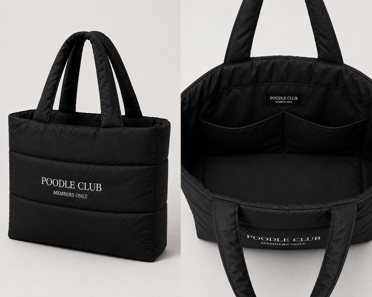 La Tote gesteppte Tote Bag – Poodle Club getragen