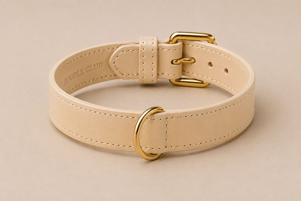 Belle Époque Hundehalsband Beige – Poodle Club Detailansicht