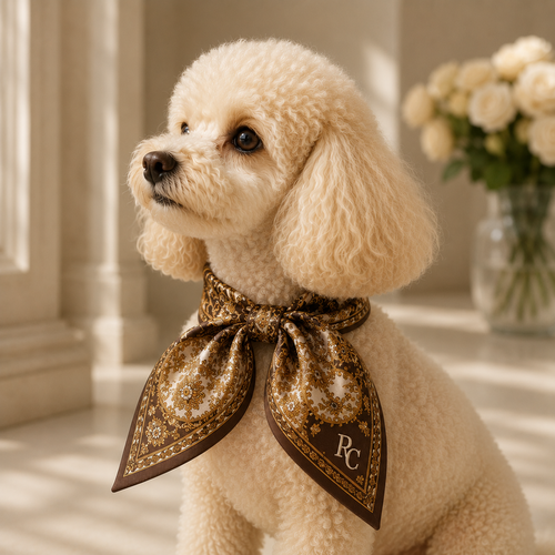 Belle Époque Hundehalstuch Braun – Poodle Club