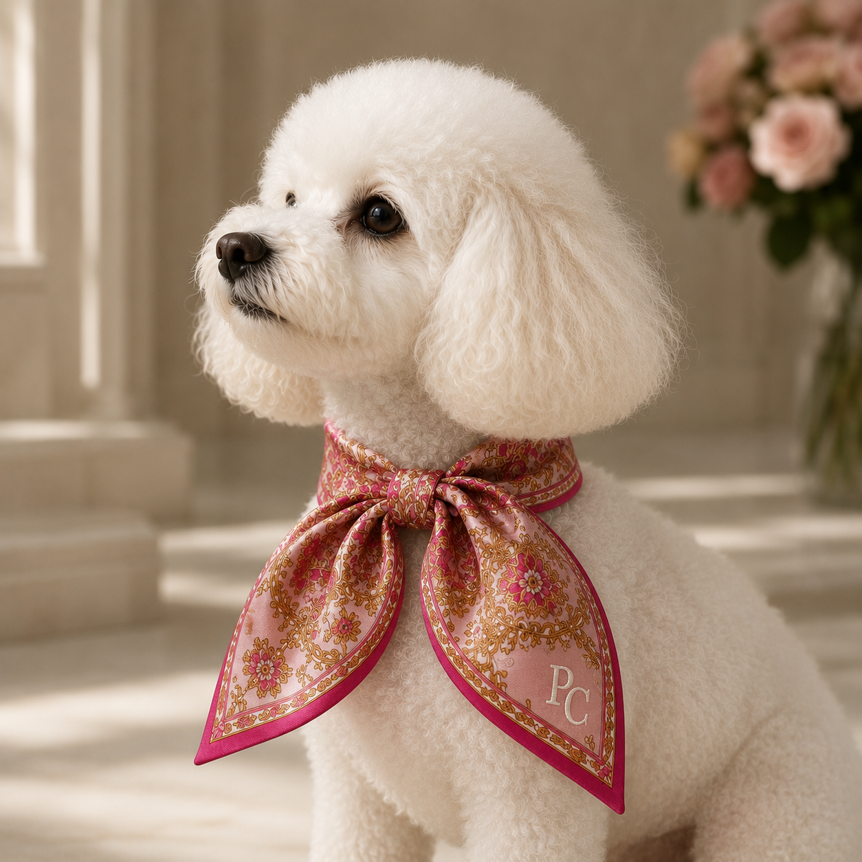 Belle Époque Hundehalstuch Rosé – Poodle Club