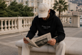 LE CLUB Hoodie Schwarz Herren – Poodle Club Frontansicht