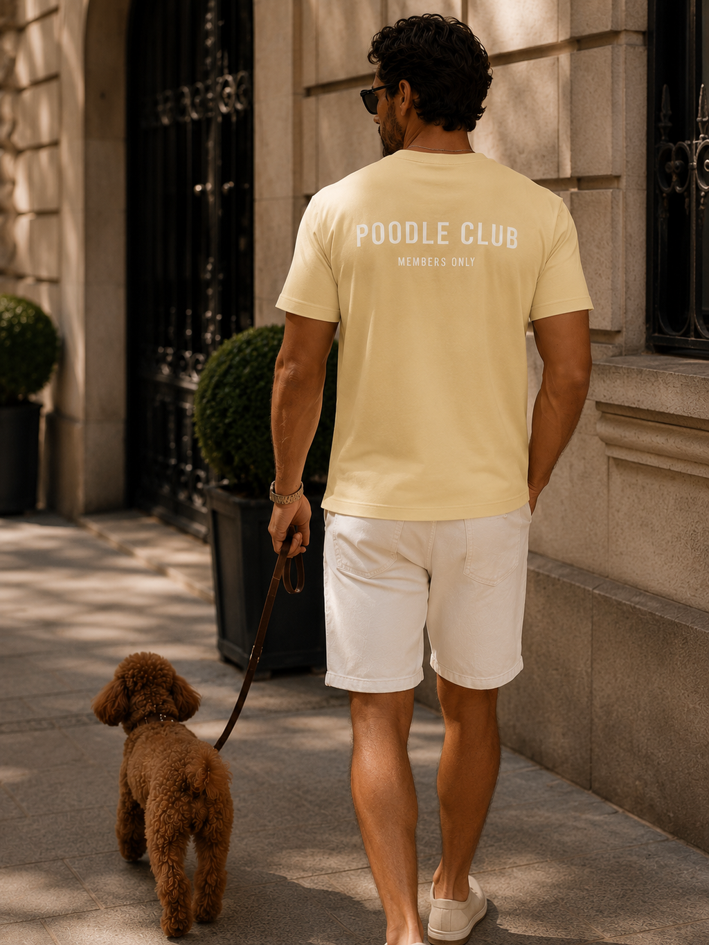 T-Shirt DAD Butter Yellow – Poodle Club Herren Shirt Frontansicht