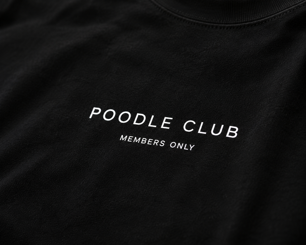 LE POODLE T-Shirt Schwarz Damen – Poodle Club Rückenansicht