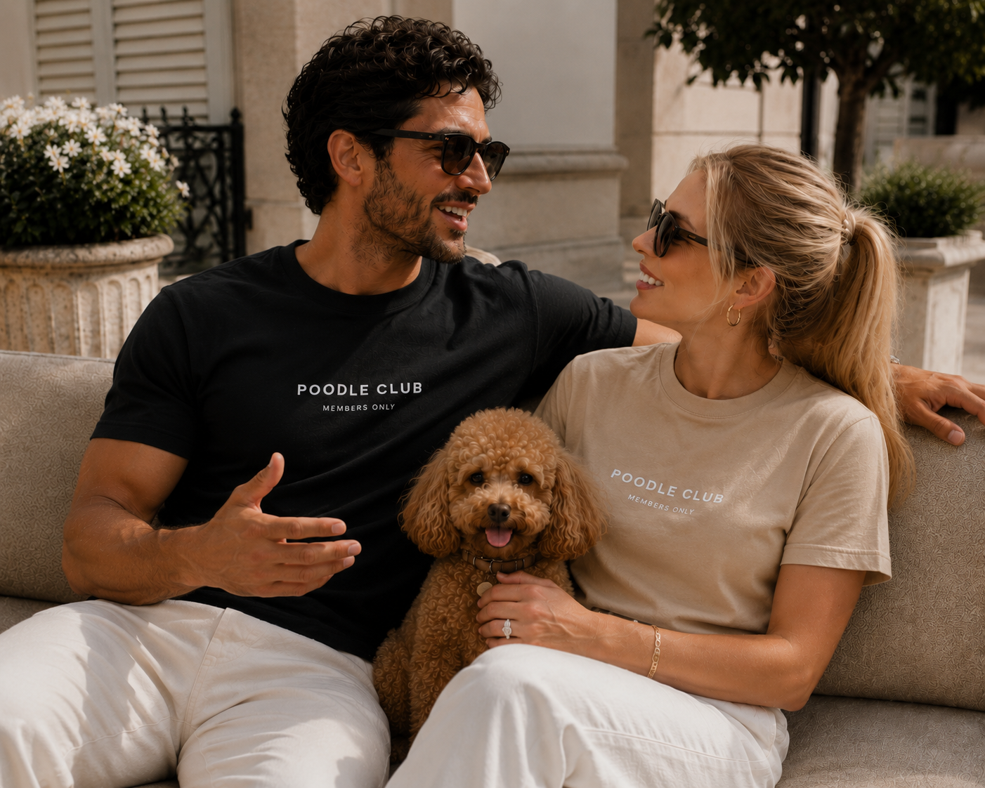 LE POODLE T-Shirt Schwarz Herren – Poodle Club Rückenansicht