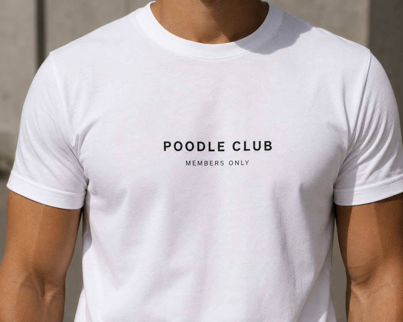 LE POODLE T-Shirt Weiß Herren – Poodle Club Rückenansicht