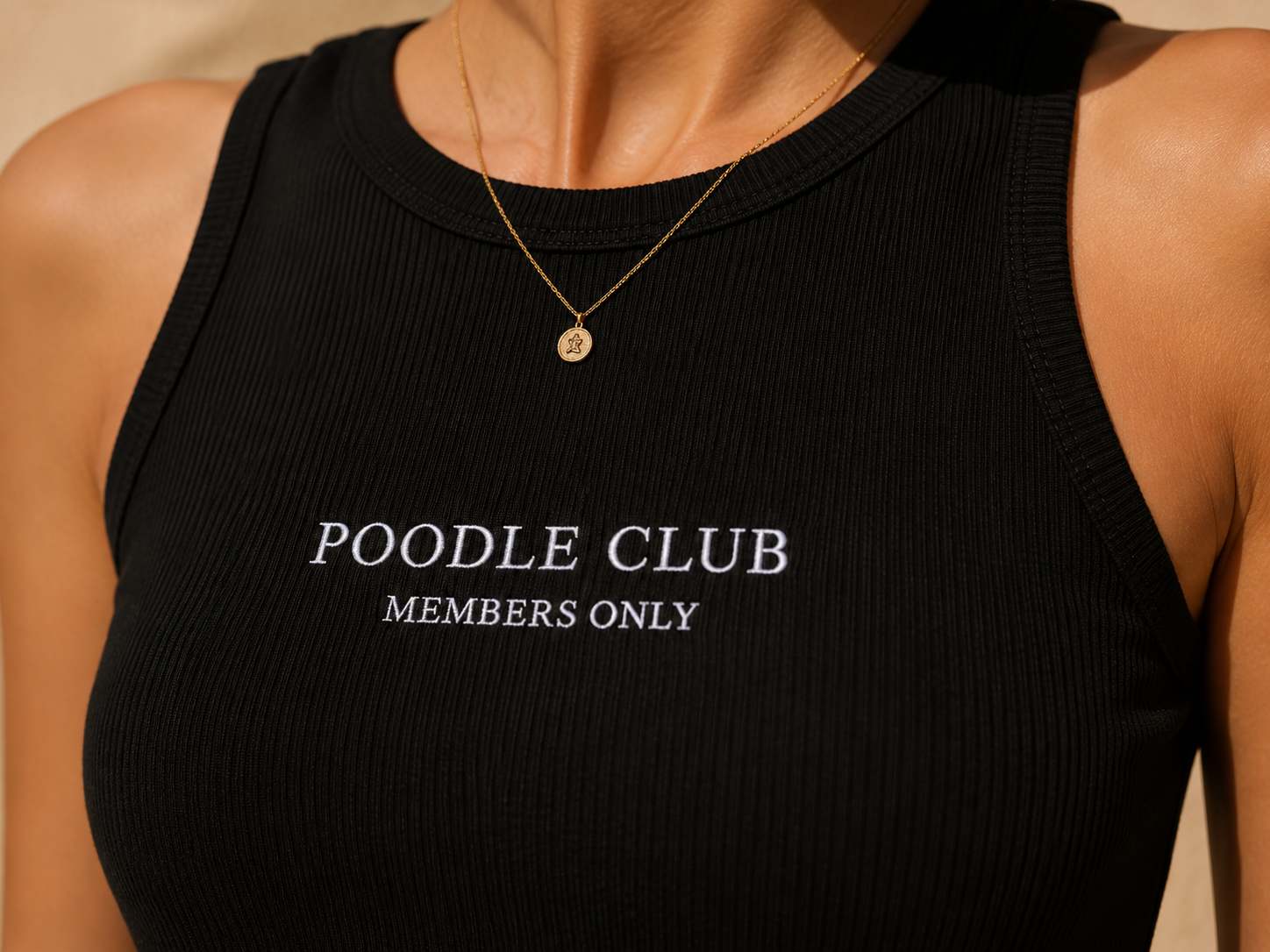 LE POODLE Top Schwarz Damen – Poodle Club Detailansicht